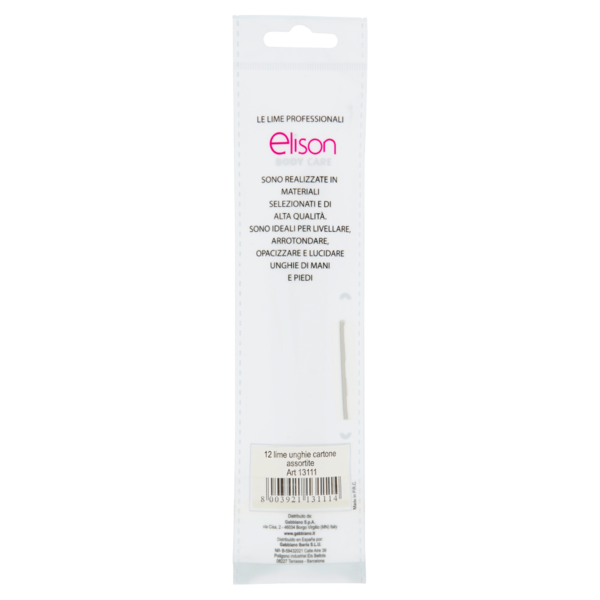 elison Body Care Hand and Foot Care Lime unghie cartone assortite 12 pz