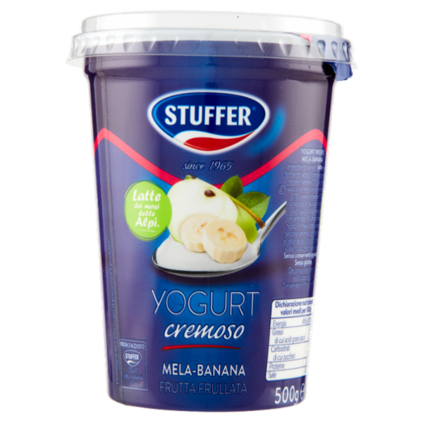 Stuffer Yogurt cremoso Mela-Banana Frutta Frullata 500 g
