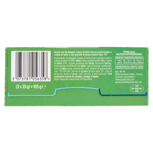 Kiri Dippi Latte Fresco & Crema di Latte + Croccanti Grissini 3 x 35 g