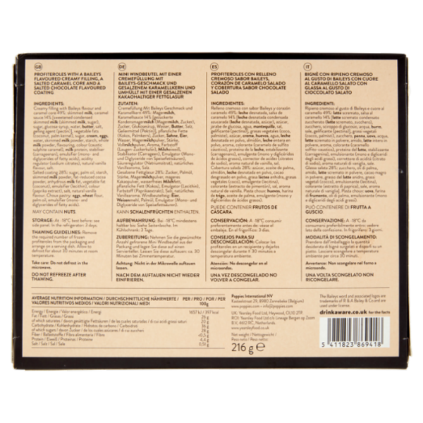 Baileys Salted Caramel Profiteroles 216 g