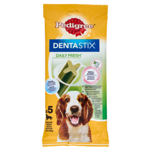 Pedigree Dentastix Fresh Snack per igiene orale Cane Medio 5 Pezzi 128 g