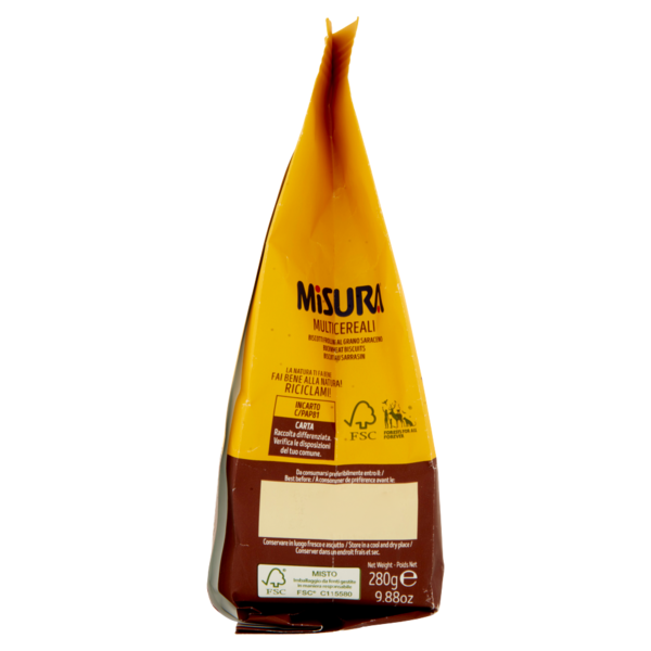 Misura Multicereali Grano Saraceno Gocce di Cioccolato e Mandorle 280 g