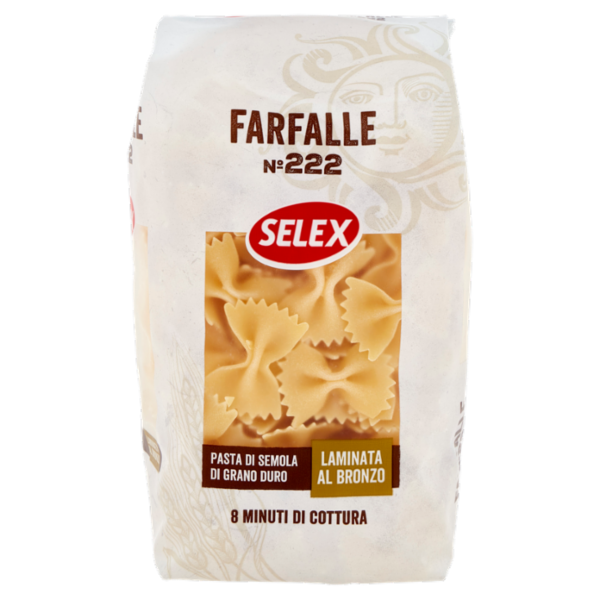 Selex Pasta di Semola Trafilata al Bronzo Farfalle 500 g