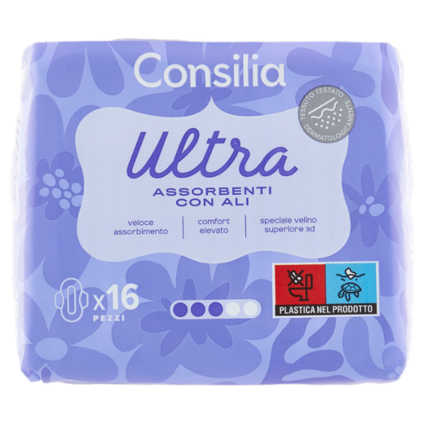 Consilia Assorbenti Ultra Giorno con Ali 16 pezzi