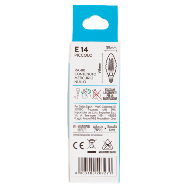 Selex Lampadina Led SMD Torciglione E14 4W