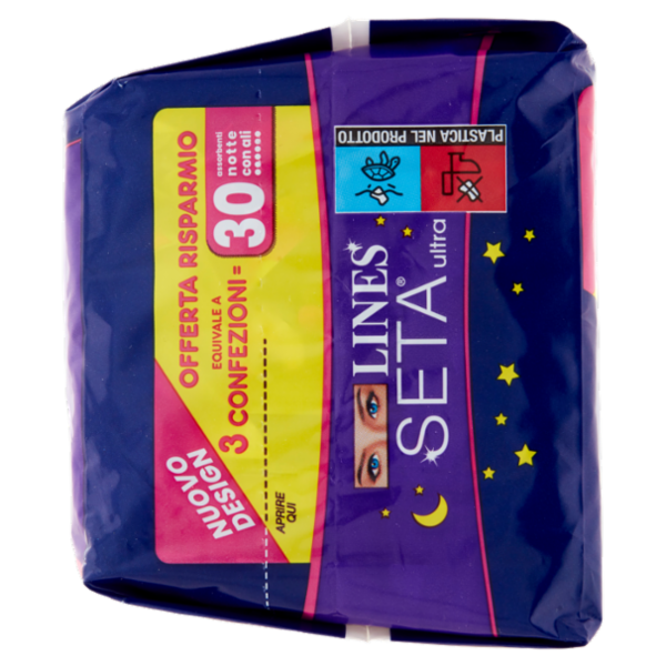 Lines Seta Ultra Trio Cp Notte 30 pezzi