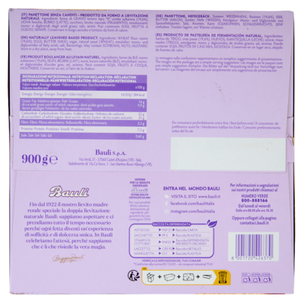 Bauli il Panettone Gransoffice 900 g