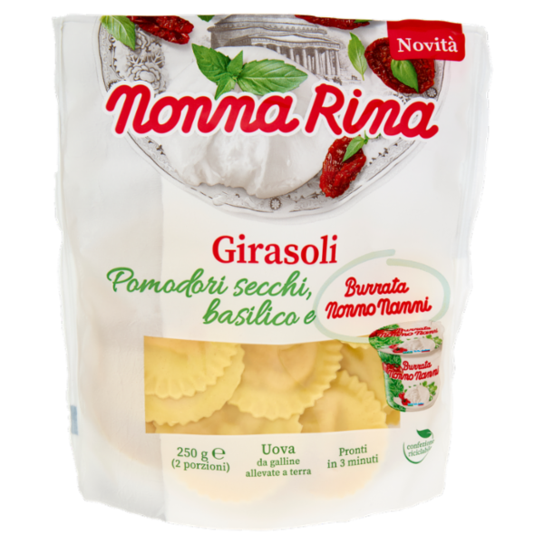 Nonna Rina Girasoli Pomodori Secchie, Basilico e Burrata Nonno Nanni 250 g