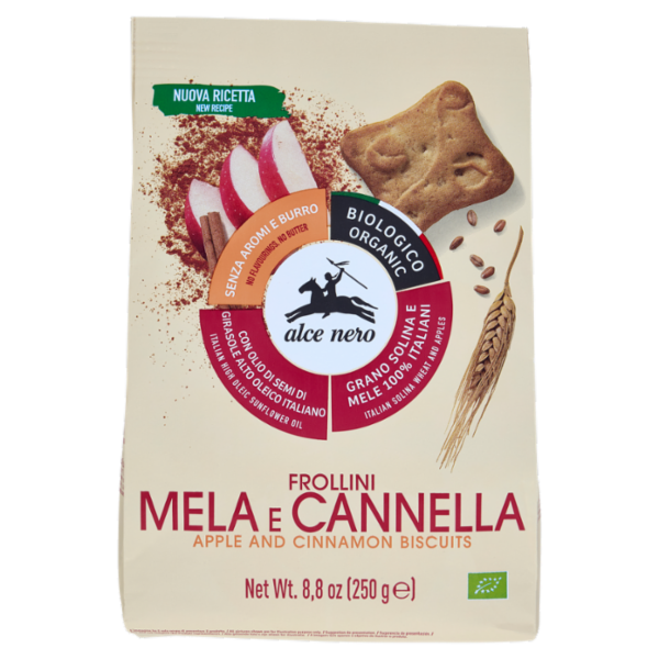 alce nero Frollini Mela e Cannella 250 g