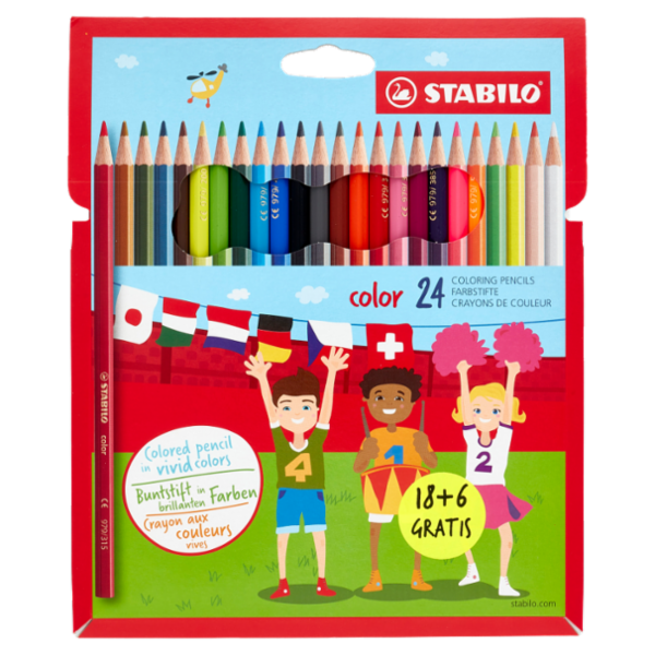 STABILO color matite colorate - astuccio da 18 + 6 pz.