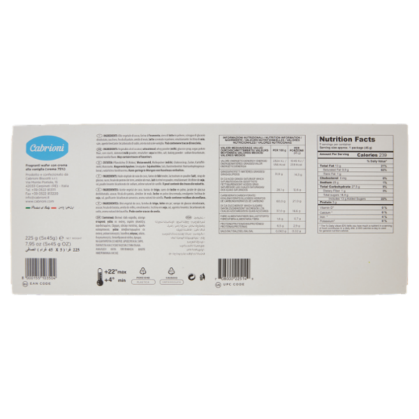 Cabrioni Signor Wafer Vaniglia! 5 x 45 g