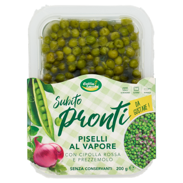 Cottin tavola Subito pronti Piselli al Vapore con Cipolla Rossa e Prezzemolo 200 g