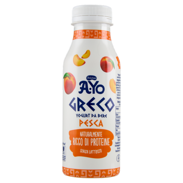 Arborea A-Yo Greco Yogurt da Bere Pesca Senza Lattosio 330 ml