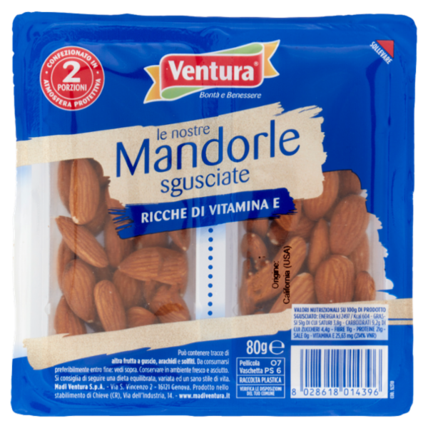 Ventura le nostre Mandorle sgusciate 80 g