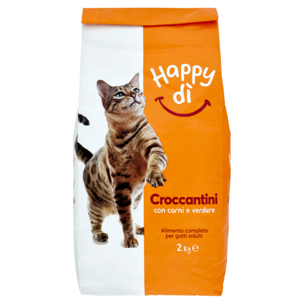 Happy dì Gatto Croccantini con Carne 2 kg