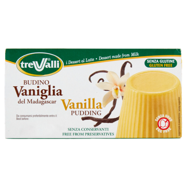 treValli i Dessert al Latte Budino Vaniglia del Madagascar 2 x 100 g