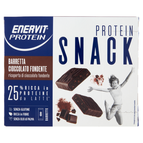 Enervit Protein Protein Snack Barretta Cioccolato Fondente 8 x 27 g