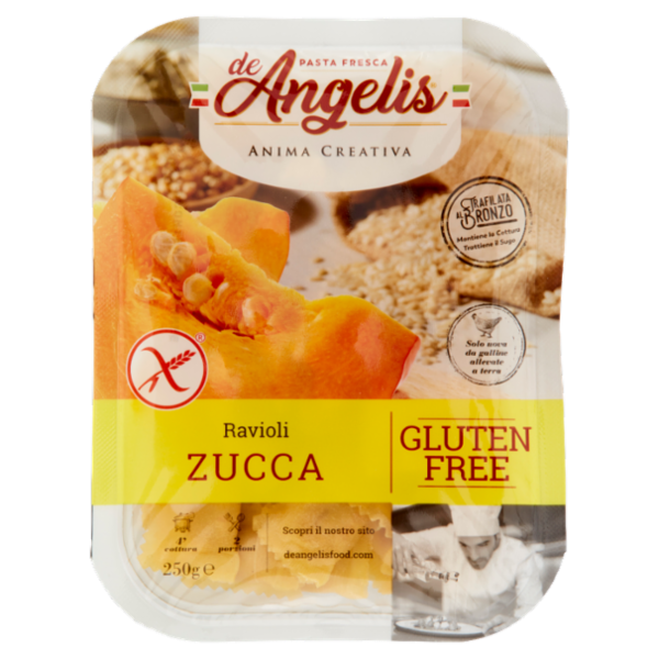 de Angelis Gluten Free Ravioli Zucca 250 g