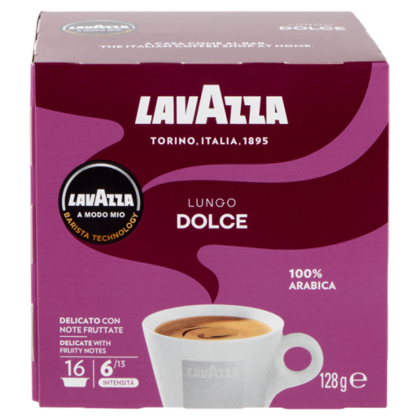 Lavazza A Modo Mio Lungo Dolce 16 Capsule 128 g