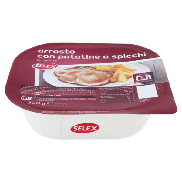 Selex Arrosto con Patatine a Spicchi Surgelato 300 g