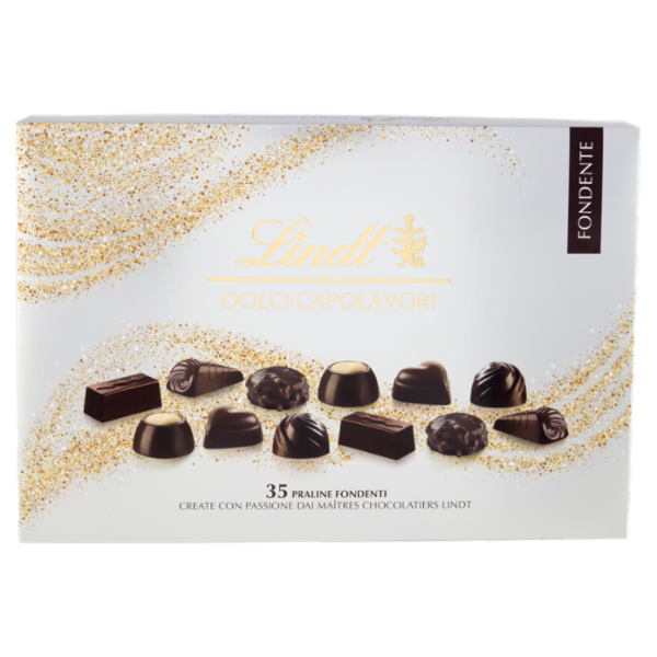 Lindt Dolci Capolavori Cioccolatini assortiti cioccolato fondente Scatola regalo 336 g
