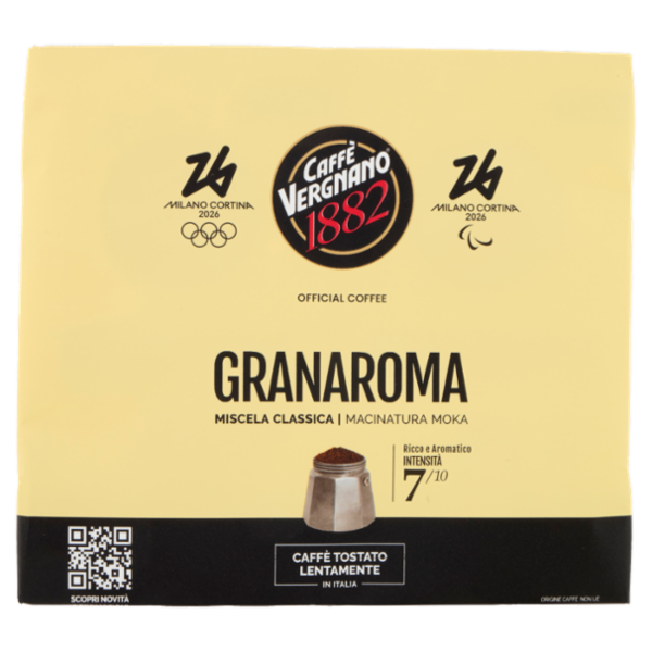 Caffè Vergnano 1882 Granaroma Miscela Classica Macinatura Moka 2 x 250 g