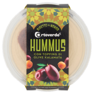 Ortoverde Ricette Dal Mondo Hummus Con Topping Di Olive Kalamata 175 g