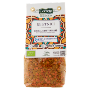 Cerreto Gli Etnici Riso Al Curry Indiano Riso e Lenticchie Rosse Al Curry 250 g