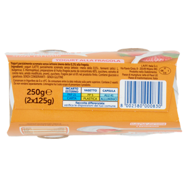 ZYMIL Alta Digeribilità Senza Lattosio Yogurt alla Fragola 2 x 125 g