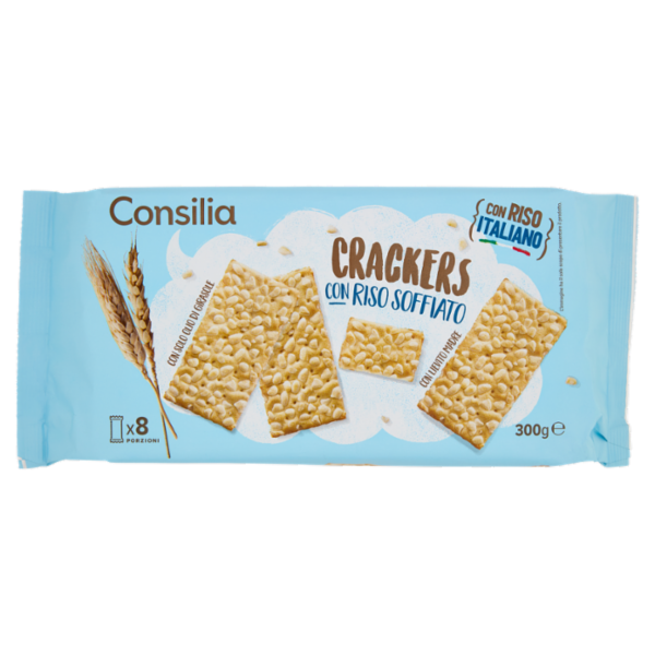 Consilia Crackers con Riso Soffiato 8x37,5 g