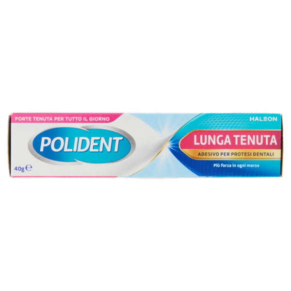 Polident lunga tenuta adesivo per protesi dentiera giornaliera ad alto comfort fino a 12 ore 40gr