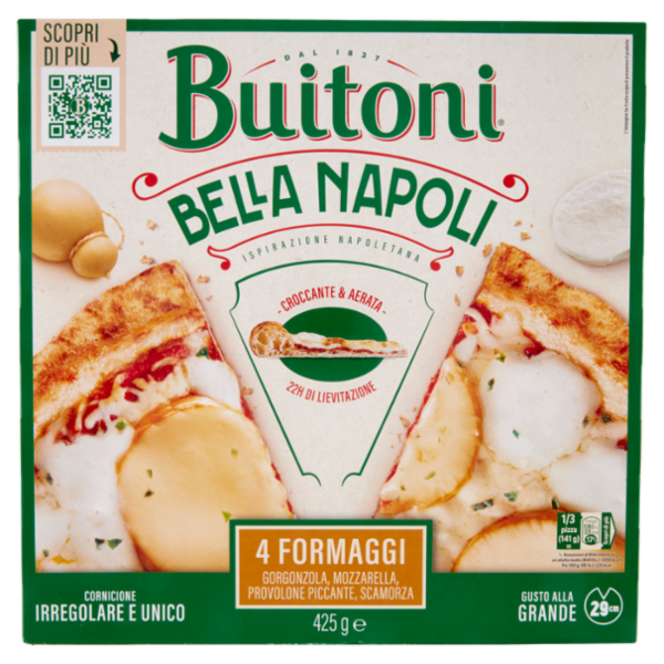 BUITONI Bella Napoli 4 Formaggi Pizza Surgelata 1 pizza 425 g