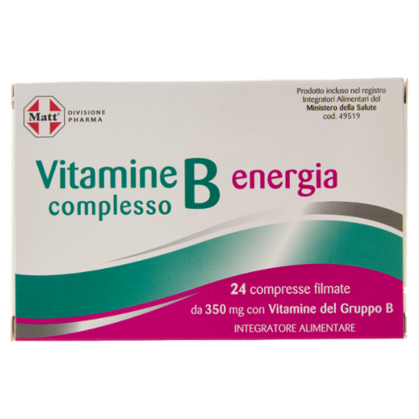 Matt Divisione Pharma Vitamine complesso B energia compresse filmate 24 x 350 mg