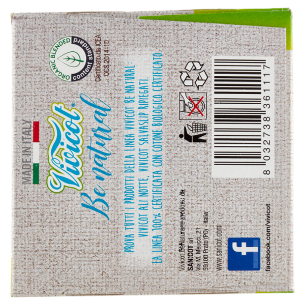 Vivicot Be natural Giorno con Ali 12 pz