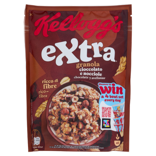 Kellogg's extra granola cioccolato e nocciole 375 g
