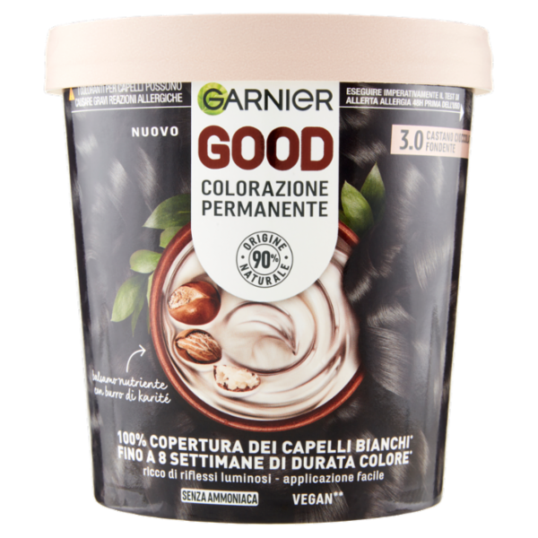 Garnier GOOD 3.0 Castano Cioccolato Fondente, colorazione permanente senza ammoniaca