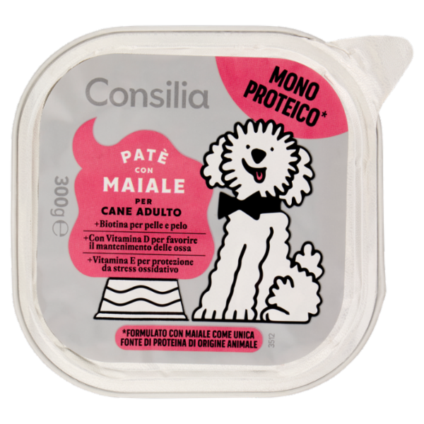 Consilia Cane Paté con Maiale Mono Proteico 300 g