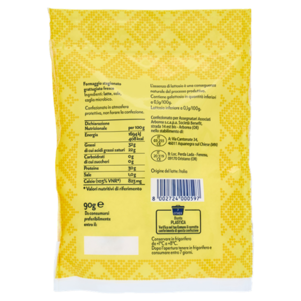 Arborea Gran Campidano Grattugiato fresco 90 g