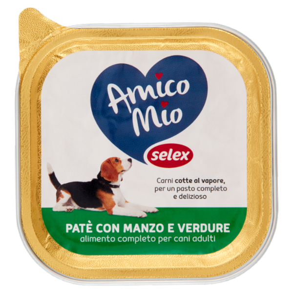Selex Amico Mio Paté per Cane con Manzo e Verdure 150 g