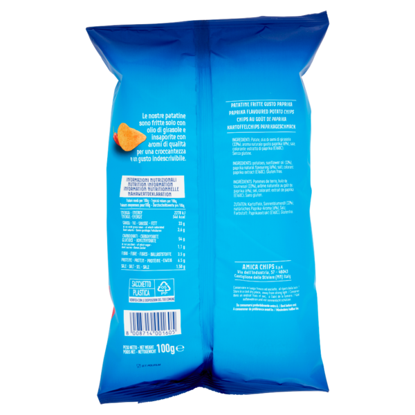 Amica Chips Patatina gusto Paprika 100 g