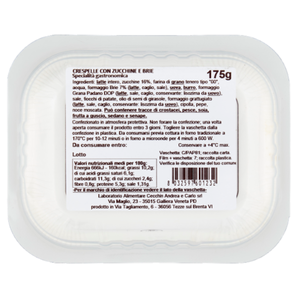 Cecchin la Crespella Zucchine e Brie 175 g