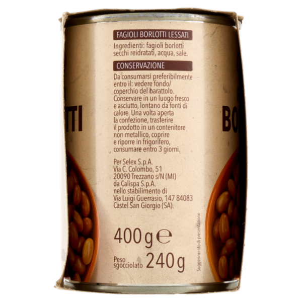 Selex Fagioli Borlotti Lessati 3x400 g