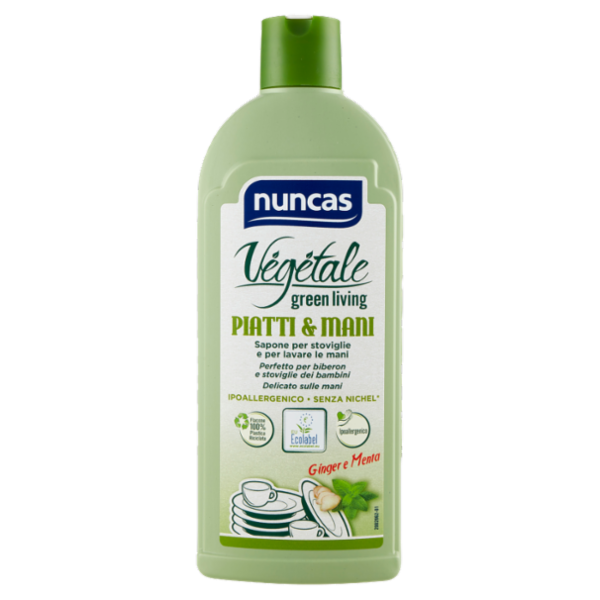 nuncas Vegetale Piatti & Mani Ginger e Menta 500 ml