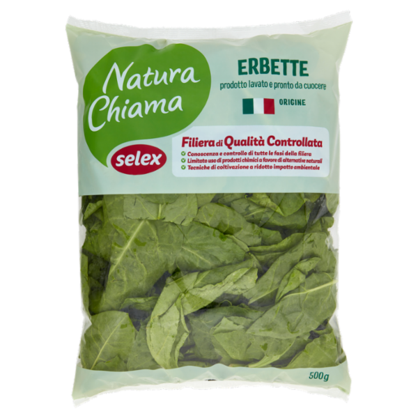Selex Natura Chiama Erbette Lavate e Pronte da Cuocere 500 g