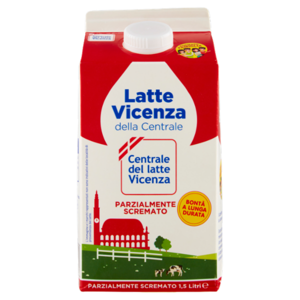 Centrale del latte Vicenza Parzialmente Scremato 1,5 Litri
