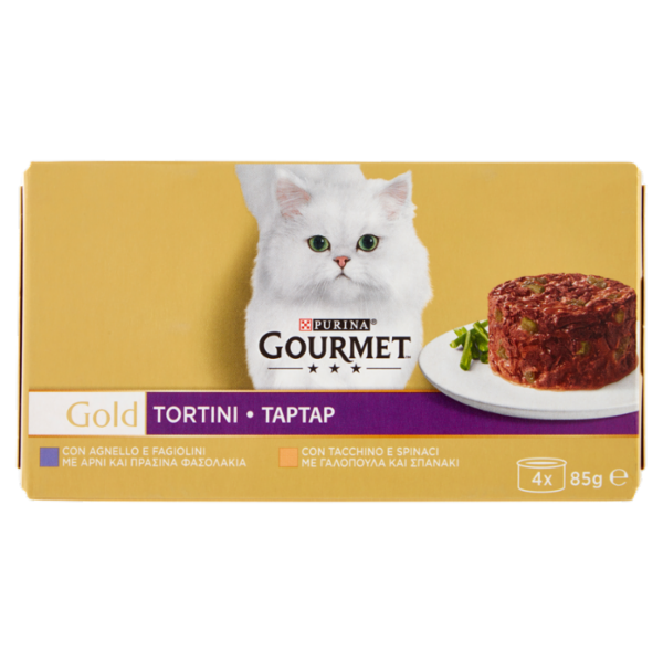 PURINA GOURMET Gold Tortini Agnello & Fagiolini / Tacchino & Spinaci 4 x 85 g