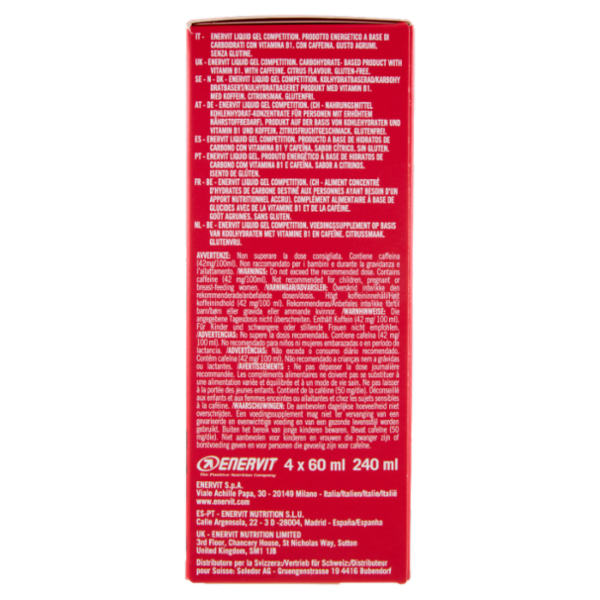 Enervit Liquid Gel During Competition Citrus Flavour 4 x 60 ml