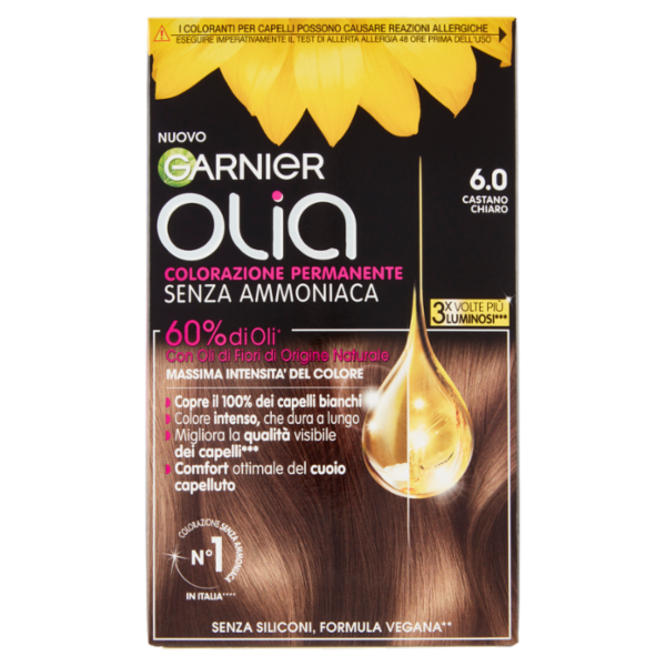 Garnier Olia Tinta Capelli, Senza Ammoniaca, Light Brown 60