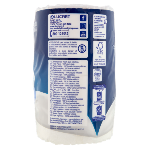 Tenderly Carezza di Latte Rotoli Vellutati 6 pz