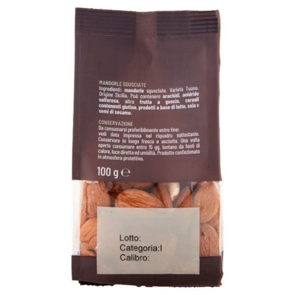 Selex Saper di Sapori Mandorle Tuono Siciliane Sgusciate 100 g